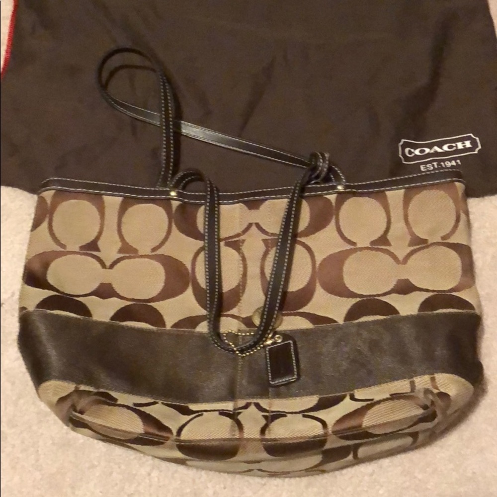 Brown Coach Tote
